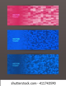 Design elements business presentation template. Set horizontal banners background, backdrop glow light effect. Vector illustration EPS 10 for web buttons template