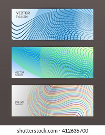 Design elements business presentation template. Set horizontal banners background. Vector illustration EPS 10 for web buttons template