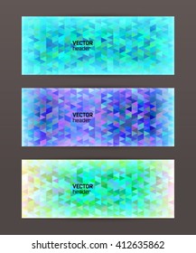 Design elements business presentation template. Vector illustration horizontal web banners background, backdrop glow light effect . EPS 10 for web buttons template, web site page presentation