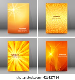 Design elements business presentation template. Vector illustration set vertical web banners background, backdrop glow light effect . EPS 10 for web buttons template, web site page presentation