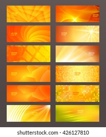 Design elements business presentation template. Vector illustration horizontal web banners background, backdrop glow light effect . EPS 10 for web buttons template, web site page presentation