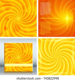 Design elements business presentation template. Vector illustration EPS 10 set background pages, backdrop glow light effect. Business templates for multipurpose web site layout, banners, flyer 