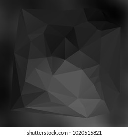 Design elements Business templates presentation. Easy editable vector illustration EPS 10 layout for brochure, monohrome triangle 3d effect crystal lattice on black white gradient grey background