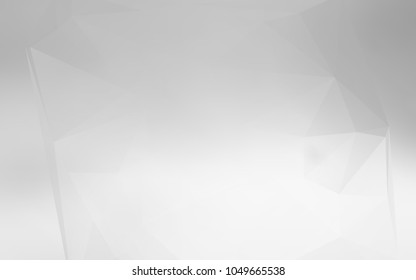 Design elements Business templates presentation. Easy editable vector illustration EPS 10 layout for brochure, monohrome triangle 3d effect crystal lattice on white gradient grey background
