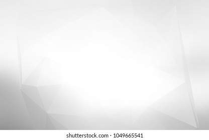 Design elements Business templates presentation. Easy editable vector illustration EPS 10 layout for brochure, monohrome triangle 3d effect crystal lattice on white gradient grey background