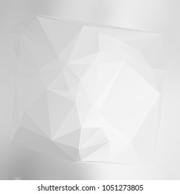 Design elements Business templates presentation. Easy editable vector illustration EPS 10 layout for brochure, monohrome triangle 3d effect crystal lattice on white gradient grey white background