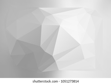 Design elements Business templates presentation. Easy editable vector illustration EPS 10 layout for brochure, monohrome triangle 3d effect crystal lattice on white gradient grey white background