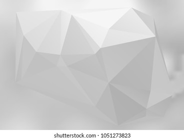 Design elements Business templates presentation. Easy editable vector illustration EPS 10 layout for brochure, monohrome triangle 3d effect crystal lattice on white gradient grey white background