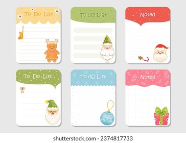 design elements for Christmas  notebook, diary, stickers and other template.vector,illustration.