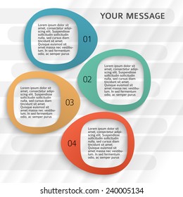 Design elements circle style background business presentation template. Vector illustration EPS 10 for technology info graphics, number banners, website page layout, report firm, ect.