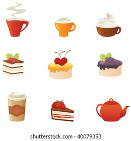 design elements of coffee and dessert