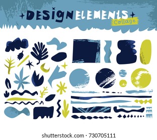 Design elements collage cut outs