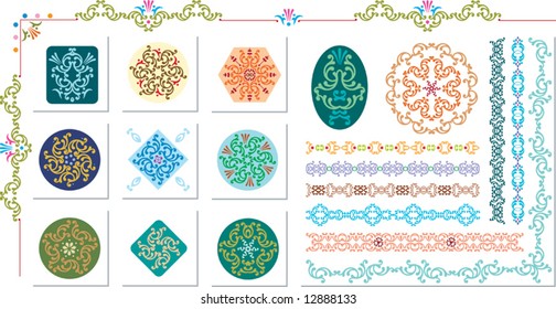 Design Elements Collection 001 (Borders, Corners in various shapes)