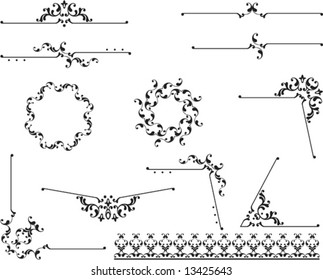Design Elements Collection 002 (Borders, Corners in various shapes)