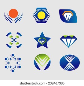Design elements. Collection with icons for abstract logo 