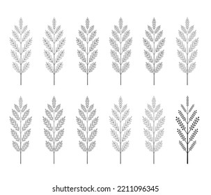 Design elements.
Collection of leaf and tree vector.