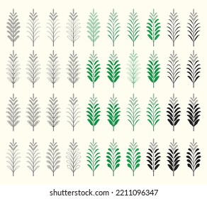 Design elements.
Collection of leaf and tree vector.