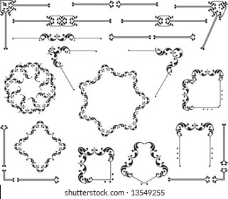 Design Elements Collection Series 007 (Borders, Corners in various shapes)