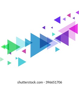 Design elements - colorful modern overlapping triangles and abstract geometric background. Business or tech presentation, cover and website template.