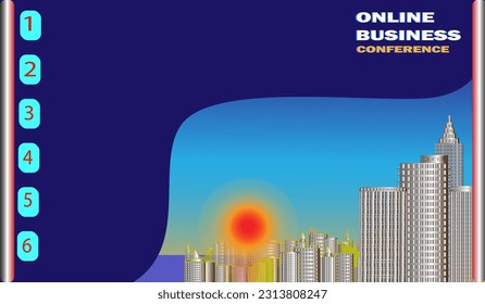 Design Elements for Company Graphic Layouts Modern building design with colorful city vector illustration for investment, business, real estate
