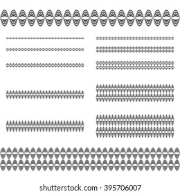 Design elements - curly text divider line set