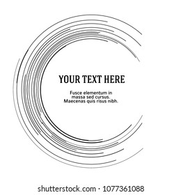 Design elements. Curved many streak. Abstract Circular logo element on white background isolated. Creative band art. Vector illustration EPS 10. digital for promotion new product
