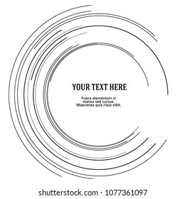 Design elements. Curved many streak. Abstract Circular logo element on white background isolated. Creative band art. Vector illustration EPS 10. digital for promotion new product