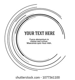 Design elements. Curved many streak. Abstract Circular logo element on white background isolated. Creative band art. Vector illustration EPS 10. digital for promotion new product