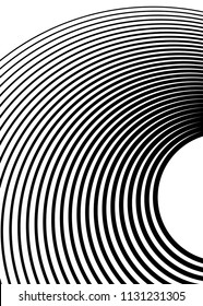 Design elements. Curved many streak. Abstract Circular logo element on white background isolated. Creative band art. Vector illustration EPS 10. digital for promotion new product