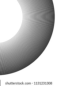 Design elements. Curved many streak. Abstract Circular logo element on white background isolated. Creative band art. Vector illustration EPS 10. digital for promotion new product