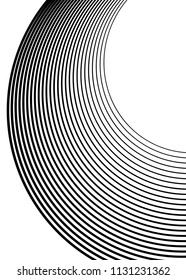 Design elements. Curved many streak. Abstract Circular logo element on white background isolated. Creative band art. Vector illustration EPS 10. digital for promotion new product