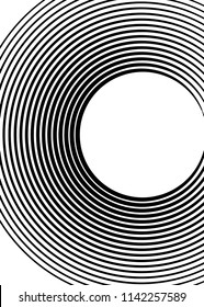 Design elements. Curved many streak. Abstract Circular logo element on white background isolated. Creative band art. Vector illustration EPS 10. digital for promotion new product
