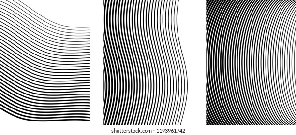 Design elements. Curved many streak. Abstract Circular logo element on white background isolated. Creative band art. Vector illustration EPS 10. digital for promotion new product