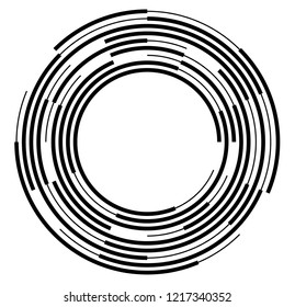 Design elements. Curved many streak. Abstract Circular Wireframe mesh logo element on white background isolated. Creative band art. Vector illustration EPS 10. digital for promotion new product