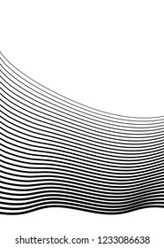 Design elements. Curved many streak. Abstract Circular logo element on white background isolated. Creative band art. Vector illustration EPS 10. digital for promotion new product