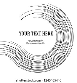 Design elements. Curved many streak. Abstract Circular logo element on white background isolated. Creative band art. Vector illustration EPS 10. digital for promotion new product