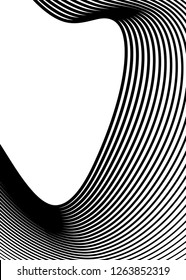 Design elements. Curved many streak. Abstract Circular logo element on white background isolated. Creative band art. Vector illustration EPS 10. digital for promotion new product - Vector