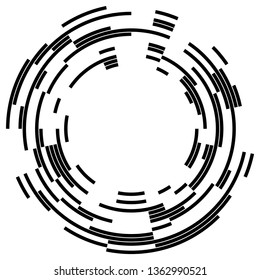 Design elements. Curved many streak. Abstract Circular Wireframe mesh logo element on white background isolated. Creative band art. Vector illustration EPS 10. digital for promotion new product 