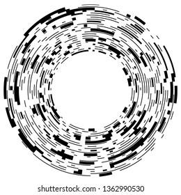Design elements. Curved many streak. Abstract Circular Wireframe mesh logo element on white background isolated. Creative band art. Vector illustration EPS 10. digital for promotion new product 