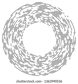 Design elements. Curved many streak. Abstract Circular Wireframe mesh logo element on white background isolated. Creative band art. Vector illustration EPS 10. digital for promotion new product 