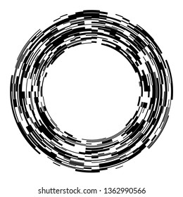 Design elements. Curved many streak. Abstract Circular Wireframe mesh logo element on white background isolated. Creative band art. Vector illustration EPS 10. digital for promotion new product 