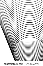 Design elements. Curved many streak. Abstract Circular logo element on white background isolated. Creative band art. Vector illustration EPS 10. digital for promotion new product