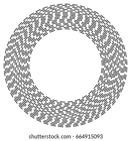 Design elements. Curved many streak. Abstract Circular Wireframe mesh logo element on white background isolated. Creative band art. Vector illustration EPS 10. digital for promotion new product