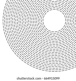 Design elements. Curved many streak. Abstract Circular Wireframe mesh logo element on white background isolated. Creative band art. Vector illustration EPS 10. digital for promotion new product
