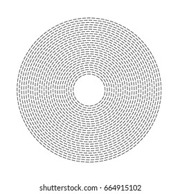 Design elements. Curved many streak. Abstract Circular Wireframe mesh logo element on white background isolated. Creative band art. Vector illustration EPS 10. digital for promotion new product