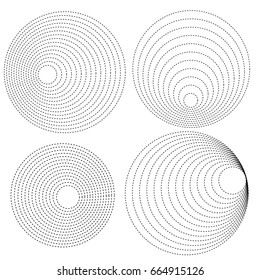 Design elements. Curved many streak. Abstract Circular Wireframe mesh logo element on white background isolated. Creative band art. Vector illustration EPS 10. digital for promotion new product