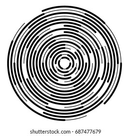 Design elements. Curved many streak. Abstract Circular Wireframe mesh logo element on white background isolated. Creative band art. Vector illustration EPS 10. digital for promotion new product