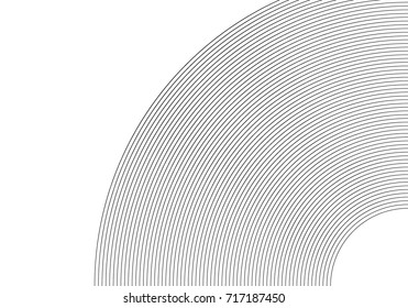 Design elements. Curved many streak. Abstract Circular Wireframe mesh logo element on white background isolated. Creative band art. Vector illustration EPS 10. digital for promotion new product