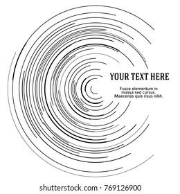 
Design elements. Curved many streak. Abstract Circular logo element on white background isolated. Creative band art. Vector illustration EPS 10. digital for promotion new product