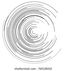 Design elements. Curved many streak. Abstract Circular logo element on white background isolated. Creative band art. Vector illustration EPS 10. digital for promotion new product